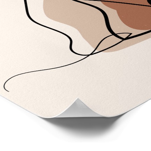 Danksagung Minimalismus Boho Sonne und Berge Poster (Ecke)