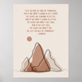 Danksagung Minimalismus Boho Sonne und Berge Poster (Vorne)