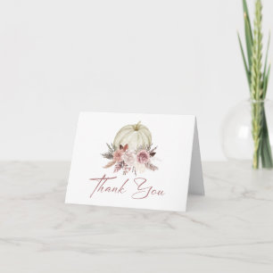 Danksagung zur Babyparty für das kleine Kürbiskind Dankeskarte