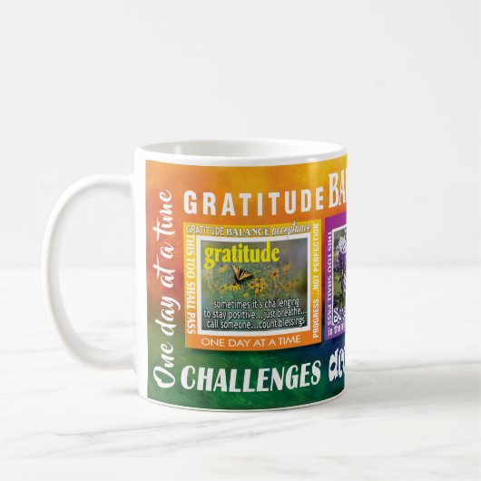 Danksagungs-Serenitäts-Annahmesprüche Tasse (Links)