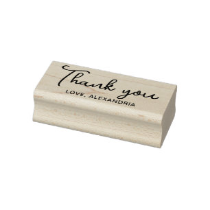 Danksagungs-Stempel mit Namen und Selbstfärbung Gummistempel