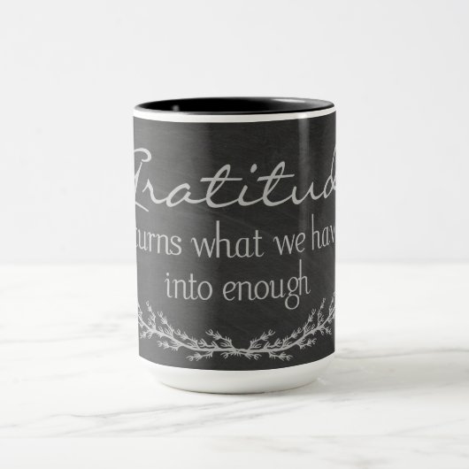 Danksagungsanzeige auf der Tafel Tasse (Zentrum)