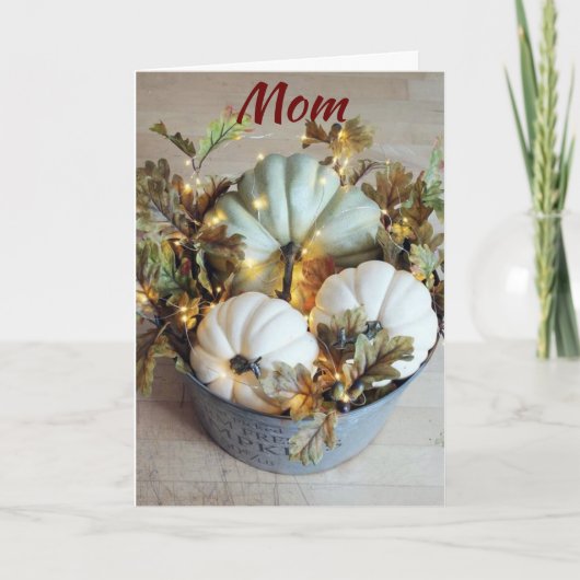 DANKSAL FÜR DIE LIEBE DER MAMA IM ERNTEDANK KARTE (Vorderseite)