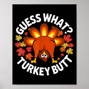 Danksgiving Lustig Errate Was Truthahn Hintern Lus Poster