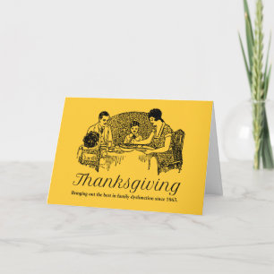Danksgiving Lustige Familientreffen Feiertagskarte