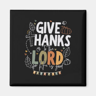 Dankt dem Herrn Erntedankfest Herbst Christlich Magnet
