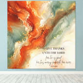 DANKT DEM HERRN |Erntedankgeschenk Leinwanddruck (Insitu (Holzboden))