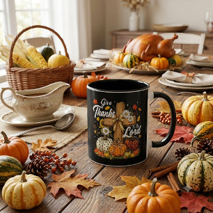 Dankt dem Herrn Herbst Herbst Saison Tasse