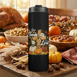 Dankt dem Herrn Herbst Herbst Saison Thermosbecher