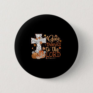 Dankt dem Herrn Jesus Erntedankfest Herbst Button