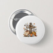 Dankt dem Herrn Jesus Erntedankfest Herbst Button (Vorne & Hinten)