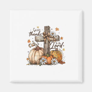 Dankt dem Herrn Jesus Erntedankfest Herbst  Magnet