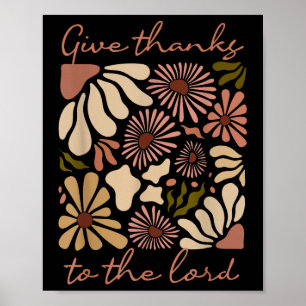 Dankt dem Herrn Jesus Erntedankfest Herbst Poster
