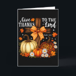 Dankt dem Herrn Kürbisbogen Herbst  Karte<br><div class="desc">Dankt dem Herrn Kreuz Kürbisse Bogen Herbst Herbst</div>