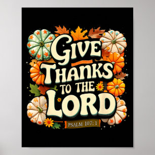 Dankt dem Herrn Psalm 107_1 Herbstgeschenk Poster