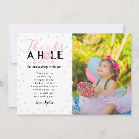 Dankt einem ganzen dankeskarte (Vorderseite)