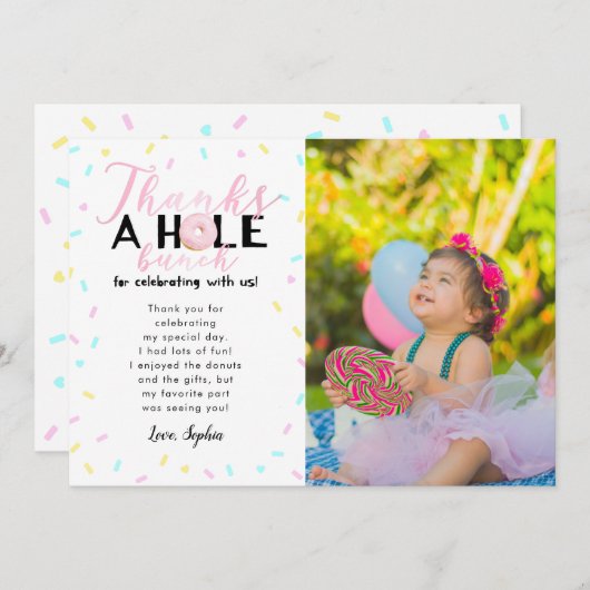 Dankt einem ganzen dankeskarte (Vorne/Hinten)