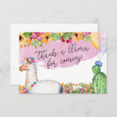 Dankt einem Lama für das Kommen! Karte (Vorne/Hinten)