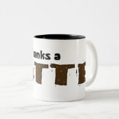 Dankt einem Latte Zweifarbige Tasse (VorderseiteRechts)