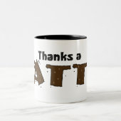 Dankt einem Latte Zweifarbige Tasse (Mittel)