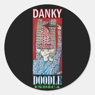 DANKY DOODLE INDICA RUNDER AUFKLEBER