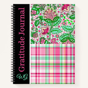 Danky Journal Pink Lady Slipper Kariert Notizblock