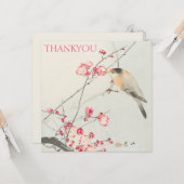 DANKYOU CARD : OHARA KOSON : SONGBIRD ON BLOSSOM KARTE (Vorderseite/Rückseite Beispiel)