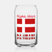 Danmark Dannebrog Flag Red Personalization Dosenglas (Vorderseite)