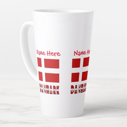 Danmark Dannebrog Red Personalization Milchtasse (Linke Ecke)