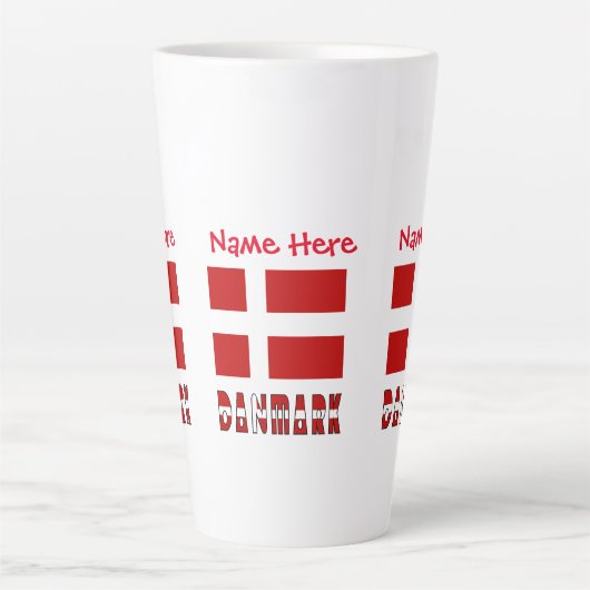 Danmark Dannebrog Red Personalization Milchtasse (Vorderseite)