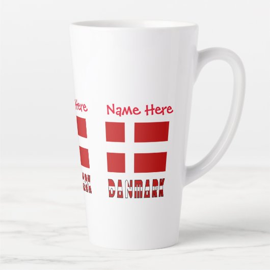 Danmark Dannebrog Red Personalization Milchtasse (Rechts)
