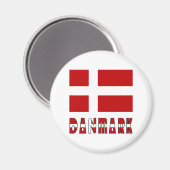 Danmark Flag & Word CC Magnet (Vorderseite/Rückseite)