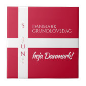 Danmark Grundlovsdag Flag zum dänischen Nationalta Fliese (Vorderseite)