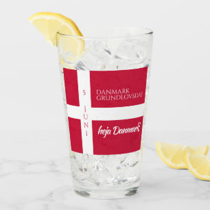 Danmark Grundlovsdag Flag zum dänischen Nationalta Glas