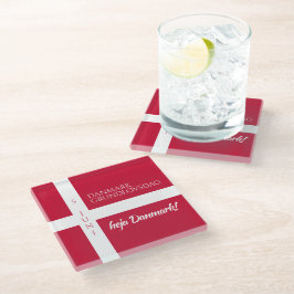 Danmark Grundlovsdag Flag zum dänischen Nationalta Glasuntersetzer