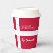 Danmark Grundlovsdag Flag zum dänischen Nationalta Pappbecher (Vorderseite)