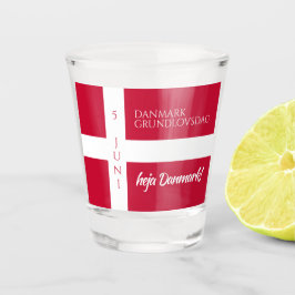 Danmark Grundlovsdag Flag zum dänischen Nationalta Schnapsglas