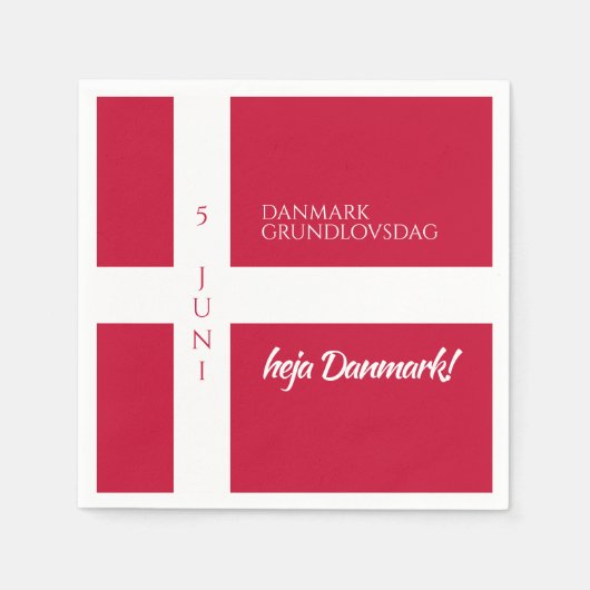 Danmark Grundlovsdag Flag zum dänischen Nationalta Serviette (Vorderseite)