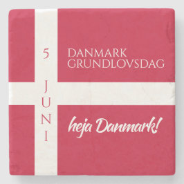 Danmark Grundlovsdag Flag zum dänischen Nationalta Steinuntersetzer