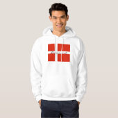 Danmark mit Dannebrog Hoodie (Vorne ganz)