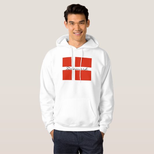 Danmark mit Dannebrog Hoodie (Vorne ganz)