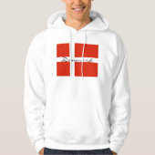 Danmark mit Dannebrog Hoodie (Vorderseite)