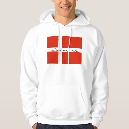 Danmark mit Dannebrog Hoodie (Vorderseite)