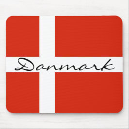 Danmark mit Dannebrog Mousepad