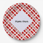 Danmark og Dannebrog mit Ihrem Namen Pappteller (Vorderseite)