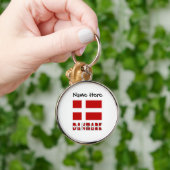 Danmark og Dannebrog Personalisiert Schlüsselanhänger (Hand)