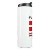 Danmark og Dannebrog Personalisiert Thermosbecher (Nach links gedreht)