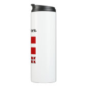 Danmark og Dannebrog Personalisiert Thermosbecher (Nach rechts gedreht)