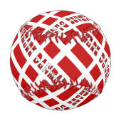 Danmark óg Dannebrog Tiled Personalisiert Baseball (Rückseite)
