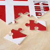 Danmark óg Dannebrog Tiled Personalisiert Puzzle (Seite)